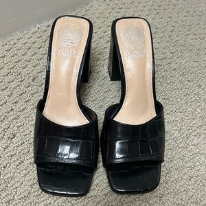 Vince Camuto Black Wedge Heels